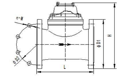 Medidor de agua de hélice Woltman (instalación horizontal)